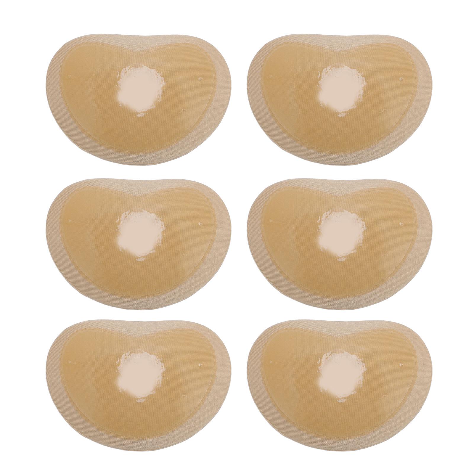 

3 пары утолщенных дышащих губчатых вкладышей для бюстгальтера, спортивные клейкие вкладыши для купальника бикини Skin Color