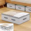 Large Capacity Clothes Storage Bag Non-woven Blankets Bedding Organizer Box Under Bed Clear Window Bag with Cover