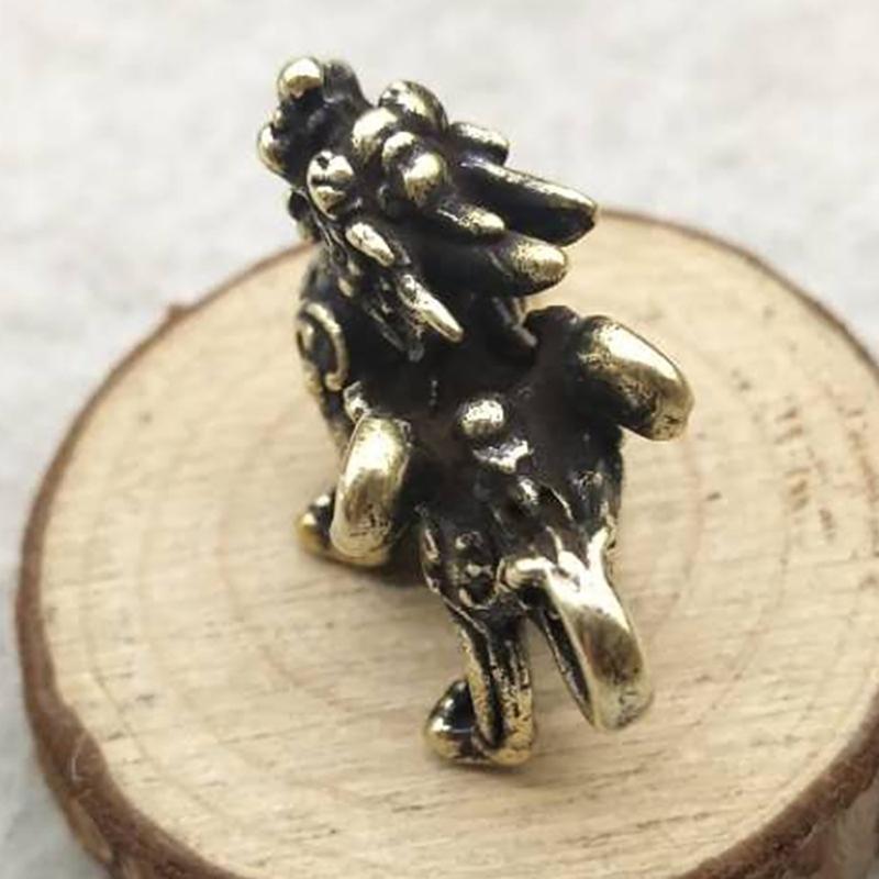Brass Fengshui Dragon Ornament for Good Fortune and Happiness Ornaments for Home Desktop Car Vintage Decorations
