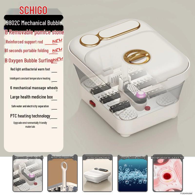 Chigo Smart Portable Foot Bath - Heated, Foldable & Automatic Electric Massager