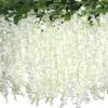 Single Branch Faux Wisteria Flower Vine Plants Strips  Home and Garden Decorations