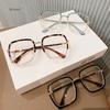 New Vintage Large Square Eyeglasses Anti-blue Light Glasses Frame Blocking Blue-ray Oversized Spectacles Frames Male Female