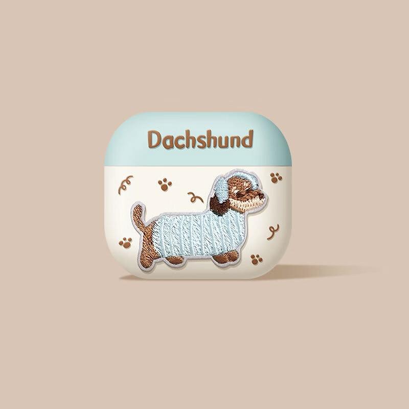 Fumede Cartoon Dachshund Protective Case for AirPods 3