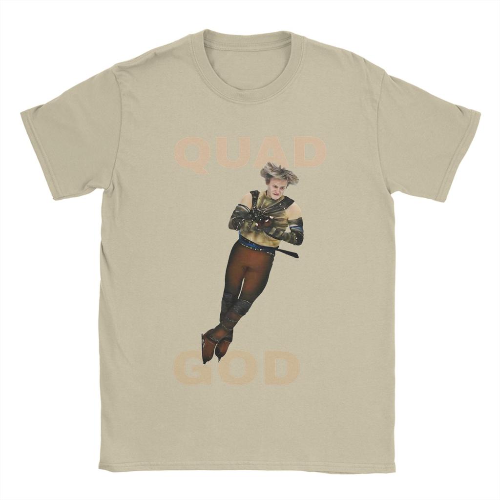 Vintage Ilia Malinin Quad God TShirts Unisex Round Neck Pure Cotton T Shirt Short Sleeve Tee Shirt Gift Clothing