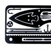 Fishing Hook Card Creative Multifunctional Stainless Steel Camping Survival Tool Card for Camping