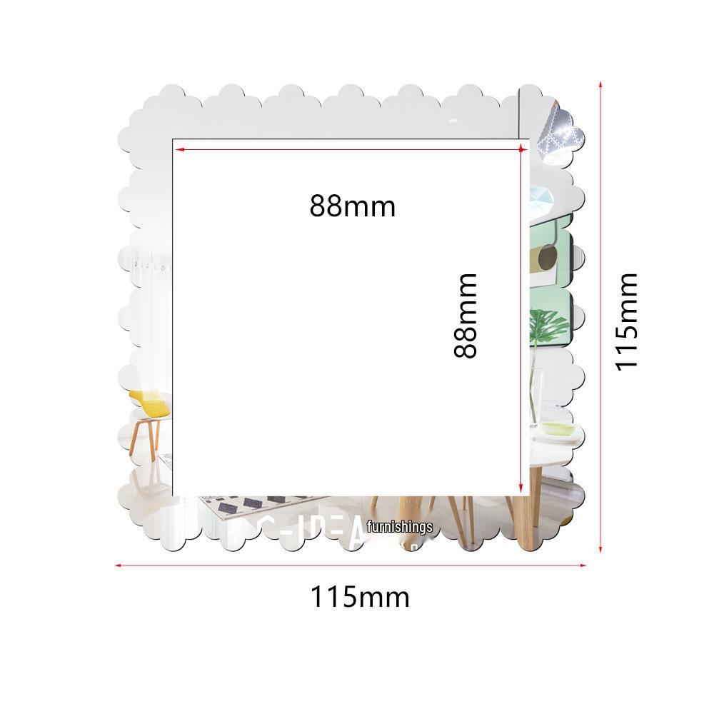 Acrylspiegel Quadrat Schalteraufkleber: Reflektierende Wanddekoration für Wohnzimmer & Schlafzimmer