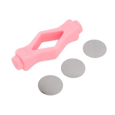 Supporto per porta lavatrice a carica frontale, a forma di bocca, con magnete forte, per la casa, rosa