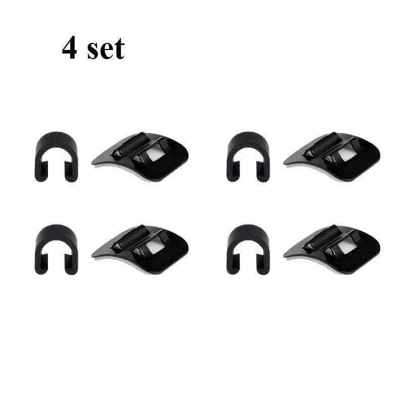 4/6/8/10Pcs C Shape Guide Cable Tube Fixed Clamp Self-adhesive Bicycle Shift Brake Fixing Clamp Stick-on Oil Tube Frame Buckle Fuse Holders1