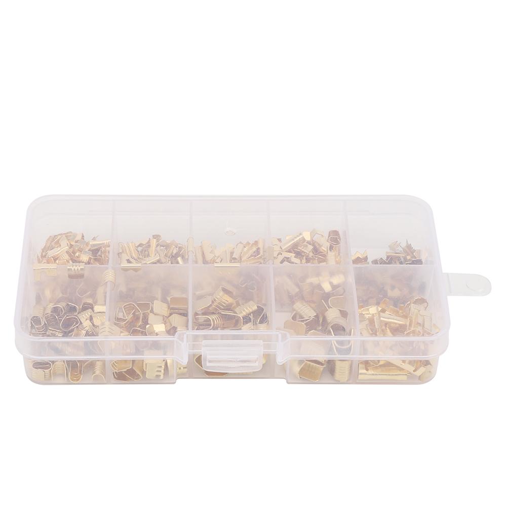 

445pcs U Shape Copper Buckle Car Electric Wire Cable Connection Terminal Accessory