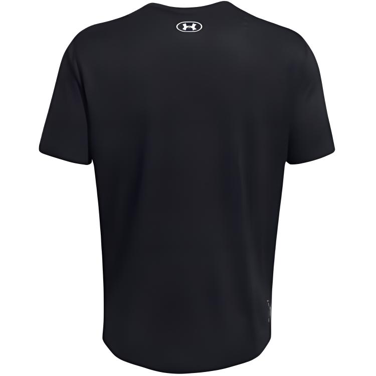 Under Armour Comfortable Soft Slit Design Sports Short Sleeve T-Shirt Men Tops Black 1382804-001