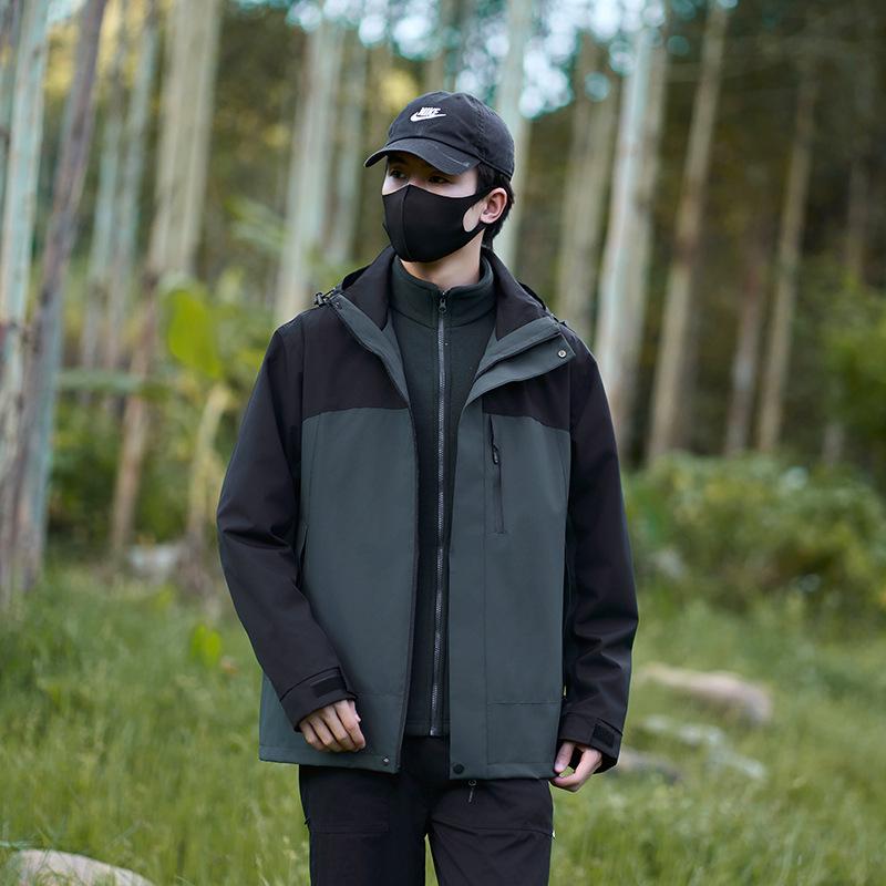 

Унисекс пальто 3-в-1 с флисовой подкладкой, съемными слоями и настраиваемым логотипом для осени и зимы 3XL