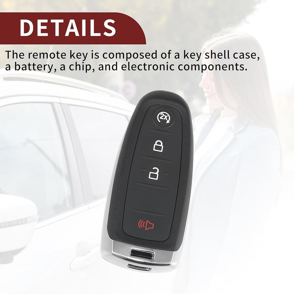 Keyless Entry Remote for Ford Edge Explorer 2011-2015 315Mhz M3N5WY8609 4 Button Reusable | Control Replacement Car Key Fob 1 Pcs for Ford Taurus