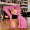 Nordic-Style Girl And Cat Statues 3D Printed Kissing Cat Statues  Modern Art Space