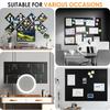 12Pcs Cork Bulletin Boards 30x30cm Adhesive Backing Message Board Wall Mount Photo Display Note Organizer for Home Office Classroom