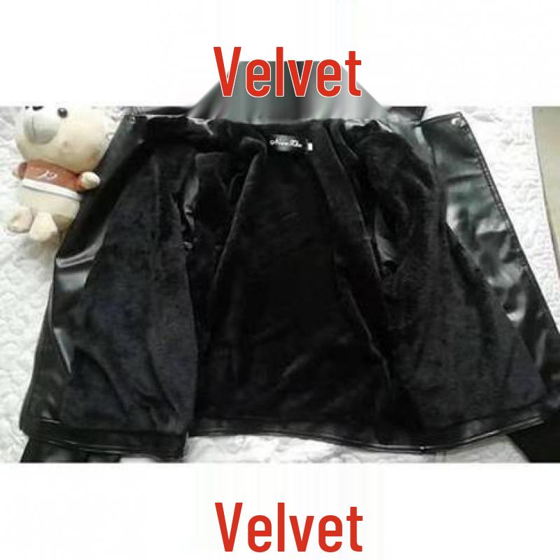 2025 Women's Slim Fit PU Leather Jacket - Short, Plus Size, Korean Style, Trendy Outerwear for Spring & Autumn