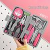 HiSpec Household Tool Set: Includes Pliers, Flathead & Phillips Screwdrivers, Tape Measure, Wrench, for Home Repairs.