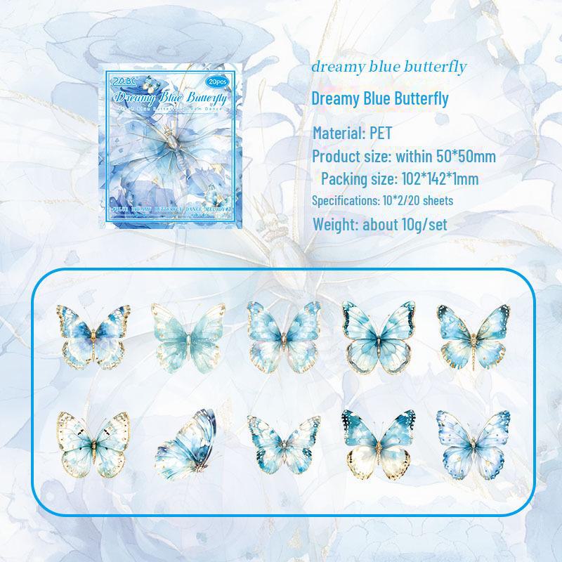 Yuezhen Fantasy Butterfly Dance Laser Waterproof PDA Sticker Pack