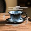 Gradient Painted Ceramic Cup&saucer Flower Edge Cups Dining Table Coffee Mug Milk Cup Afternoon Tea Teacup Fruit Juice Container
