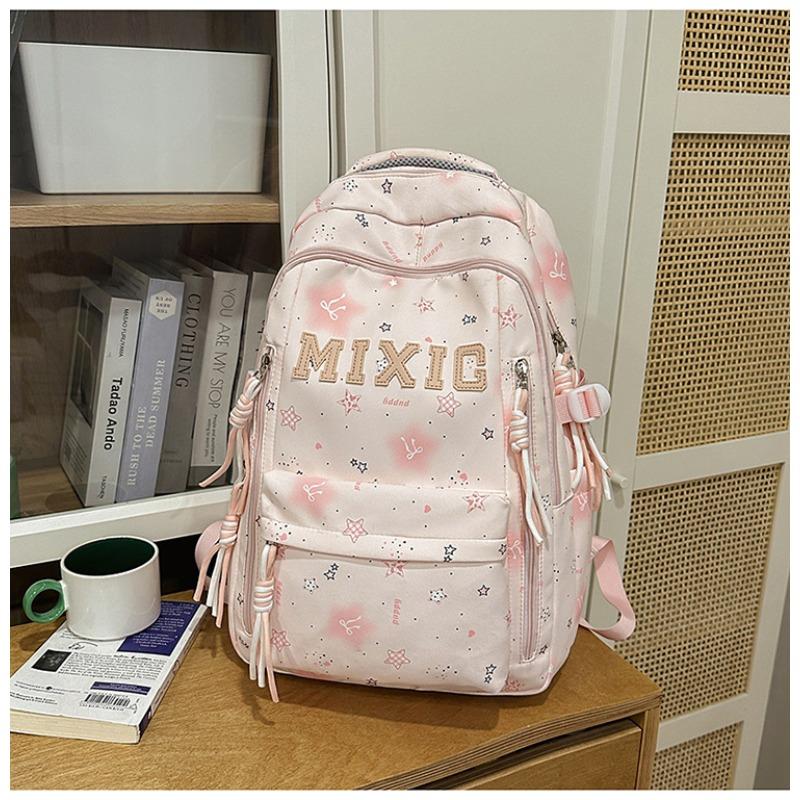 School Bag Women's New Japanese Ins High Value, Fresh and Sweet Star Make-up Bag, Light and Large-capacity Backpack