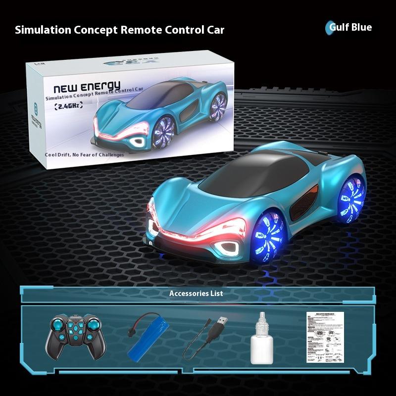 Special Effects Remote Control Car Simulation Concept New Energy Gesture Induction Light Spray Four-Wheel Drive Drift Toy Gift
