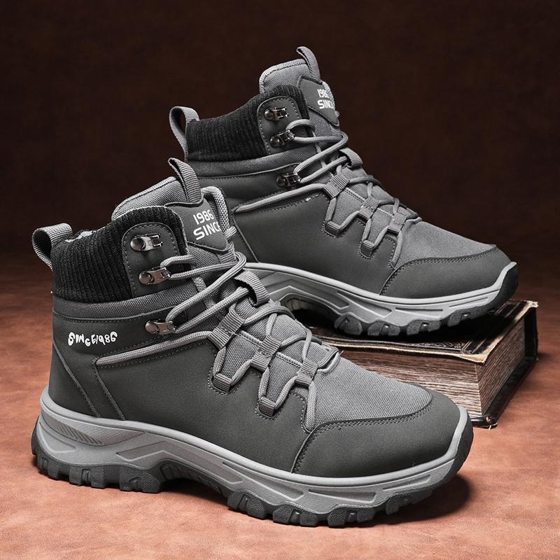 New Fashion Autumn And Winter Men's High Top Martin Boots Students Male Boys Trending Climbing Soft Sole Work Shoes Labor Protection Martin Sneakers