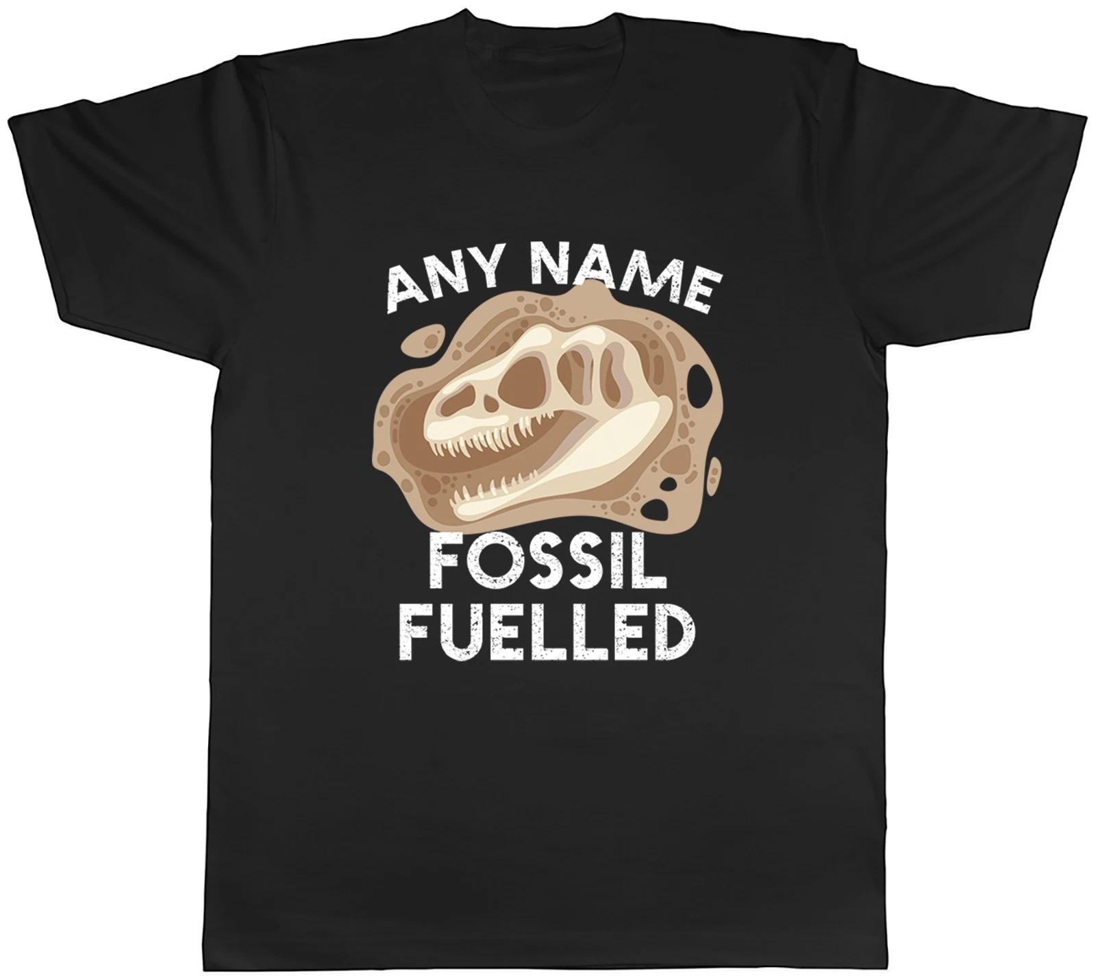 Personalised Fossil Feulled Paleontology Dinosaur Mens T-Shirt Tee Gift Top XS