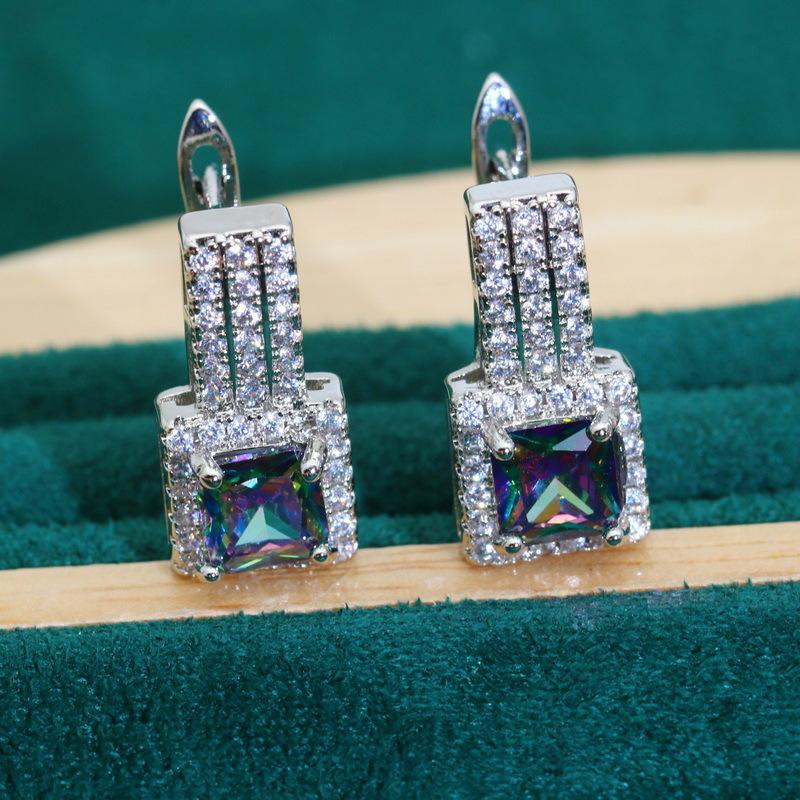 Fashion New Jewelry Europe and The United States Hot Anti Allergy Zircon Necklace Earring Ring