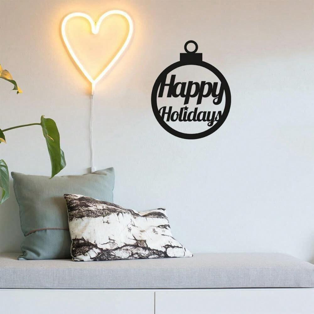 1PC Festive Metal Wall Art Elegant Iron Silhouette for Living Room Home Decor