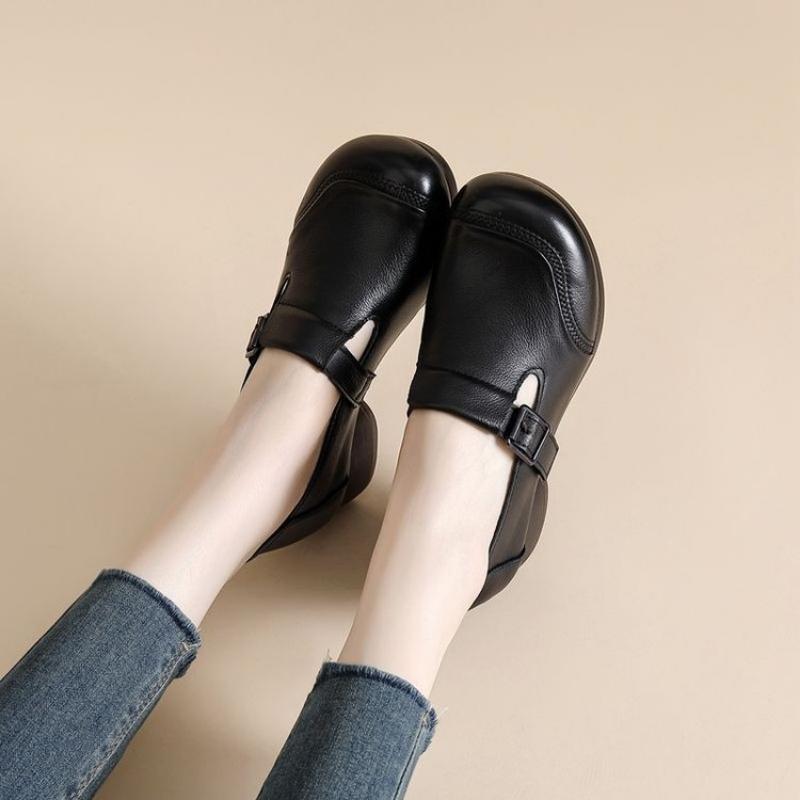Women s T-Strap Mary Jane Loafers, Adjustable Buckle Block Heel Round Toe Comfort Mom Shoes for Spring Daily Commute 40
