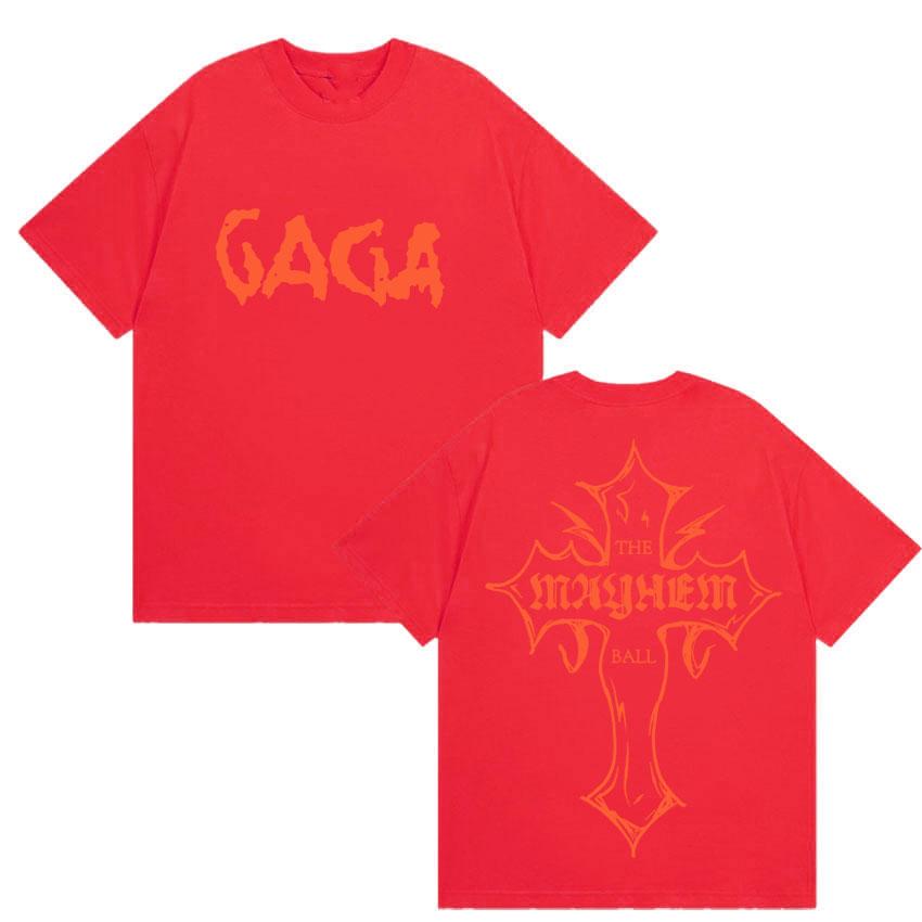 Lady Gaga The Mayhem Ball Album 2025 Print T-Shirt Unisex Women Summer Harajuku Vintage Oversized Cotton T Shirt Hip Hop Streetwear