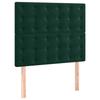 Tête de lit - Maison Exclusive - Velours vert foncé - 80x5x118/128 cm - Hauteur réglable