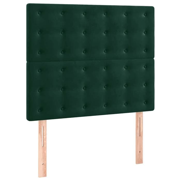 Tête de lit - Maison Exclusive - Velours vert foncé - 80x5x118/128 cm - Hauteur réglable
