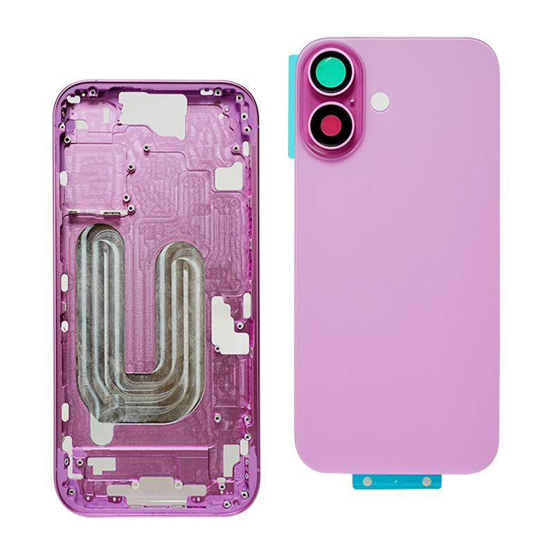 Zadní kryt Pro iphone 16-16plus-16Pro Max Zadní kryt baterie Zadní dvířka Střední rám šasi + Zásobník na SIM kartu Boční klávesy
