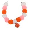 Pet Collar Soft Lightweight Plush Balls Cute Dog Cat Collar with Bell for Party DailyOrange 34cm