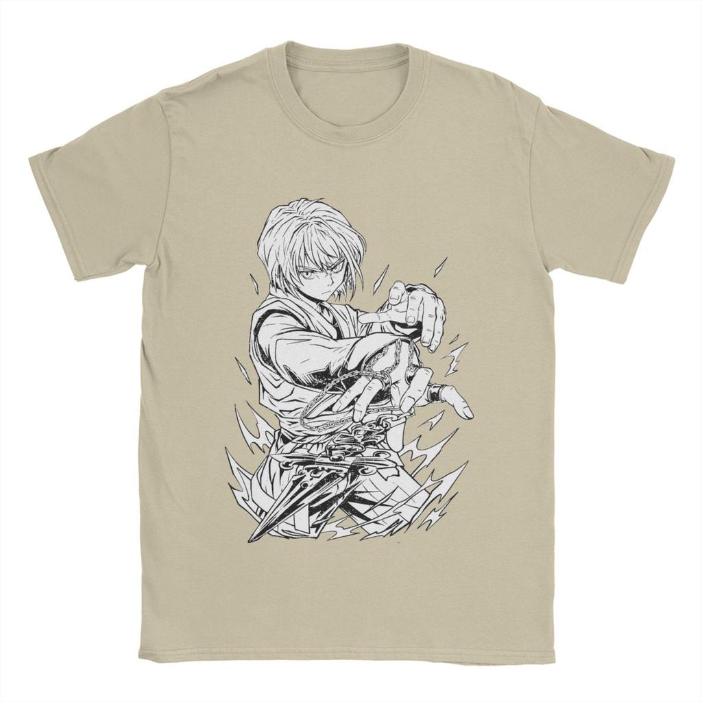The Chain Of Vengeance Kurapika Hxh Anime Men T Shirt Vintage Tees Short Sleeve Crew Neck T-Shirt Cotton Plus Size Tops