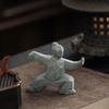 Tai Chi Master Figurine Creative Chinese Style Stone Statue Tabletop Decorations Tea Pet for Tea Lovers Home Office