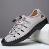Summer New Men's Leather Sandals Leather Breathable Hole Shoes Hollow Men's Casual Leather Shoes Men's Shoes Trade Shoes