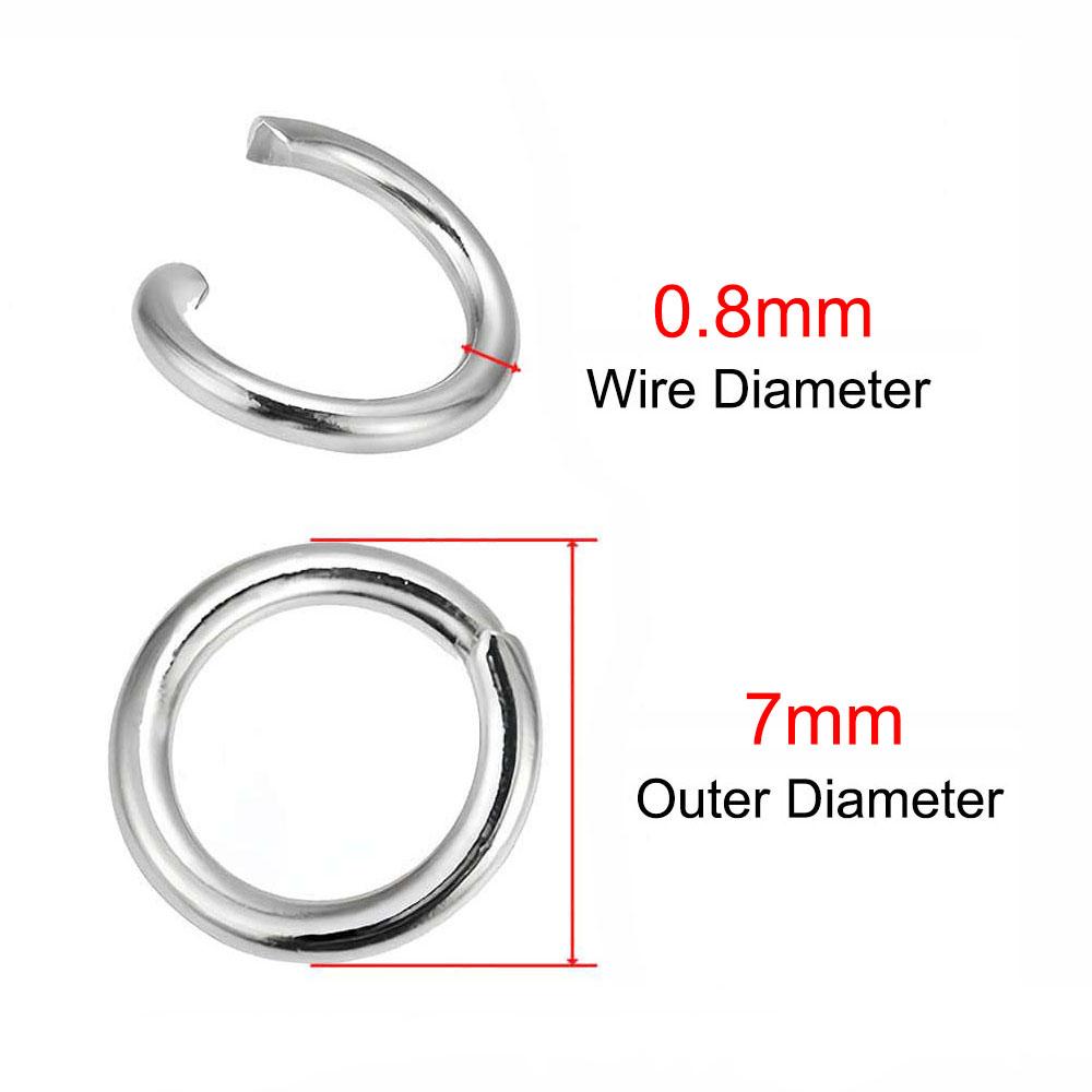 100-300 Pezzi 3-12mm Acciaio Inossidabile Anelli Aperti Divisi Anello O Connettore per Collana Bracciale Gioielli Componenti per Creazione All'ingrosso