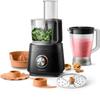 PHILIPS Robot Compact Viva Collection HR7510/10, 800W, 29 fonctions, 2 vitesses, Bol 1L, Blender 1L et presse agrume, Disque 2 en 1