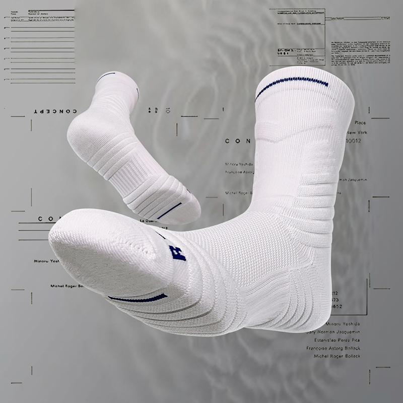 Men'S High-Top Sports Towel Basketball Socks Bottom Practical Professional Long-Tube Mid-Tube Elite Thick Running