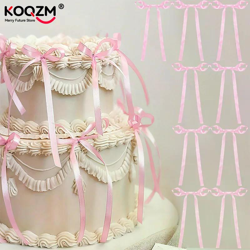 10 Stück Schleifenband Kuchen Dekoration Desserts Heimdekoration Geburtstagsparty Dekoration Kinder Valentinstag Abendveranstaltungen Kuchen DIY Dekoration