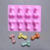 Penis Shape Silicone Chocolate Mold For Bachelorette Bachelor Party Sexy Funny Dick Ice Cube Tray Candy Pene Cake Decoration