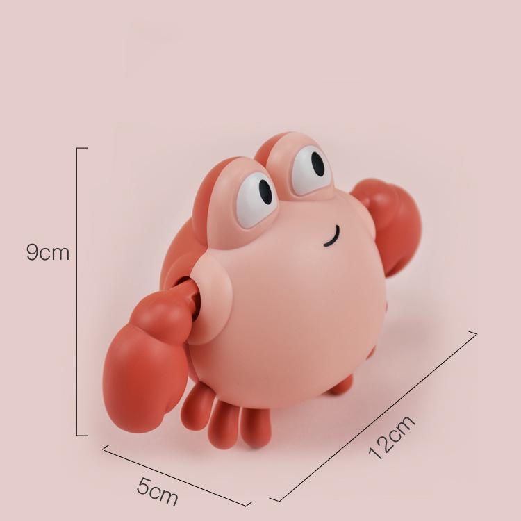 Educational Eco-friendly ABS Plastic Clockwork Water Baby Shower Children Bath Toy Swimming Crab Toys