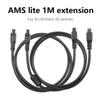 For Bambu Lab AMS Lite Extension Cable With Magnetic Ring Filter 1M 1.5M 2M 4pin Cables for Bambu Lab A1 A1mini 3D Printer Parts