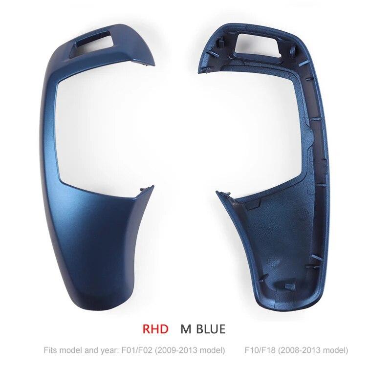 

Для BMW старая модель F10 F18 F01 F02 внутренние запасные части, ручка переключения передач, крышка, накладка рычага переключения передач, панель 2008-2013 RHD-blue