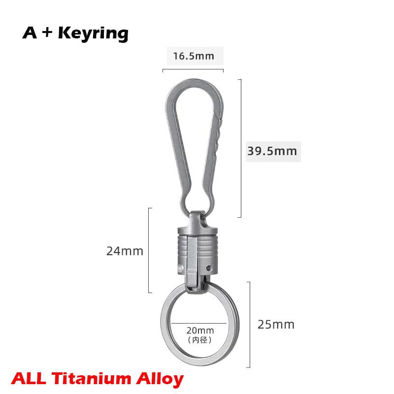 Titanium Alloy Magnet Quick Release Keychain 360° Rotatable Buckle Anti Stripping Dog walking Buckle Safety Lock design