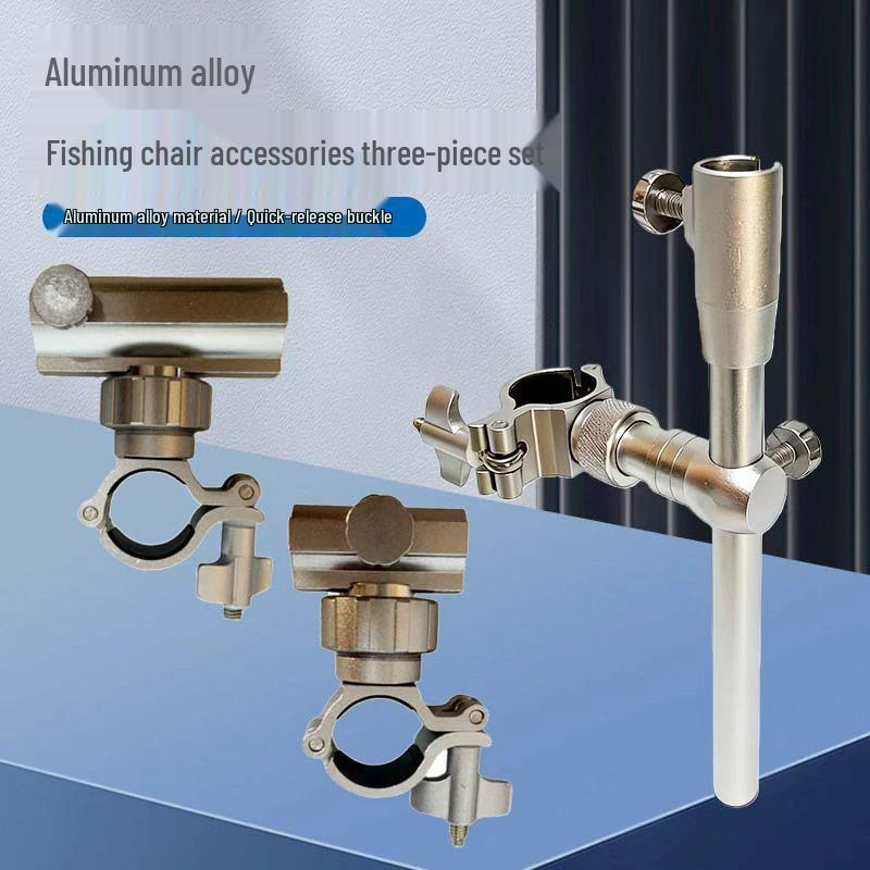 

Three-Piece Aluminum Fishing Chair Set with Full Accessories: Includes Fish Net Holder, Rod Holder, and Anti-Loss Screw Design.