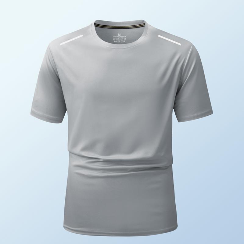 Sports T-shirt Men's Summer Loose Breathable Casual Ice Silk Short Sleeved Running Fitness Thin Half Sleeved T-shirt