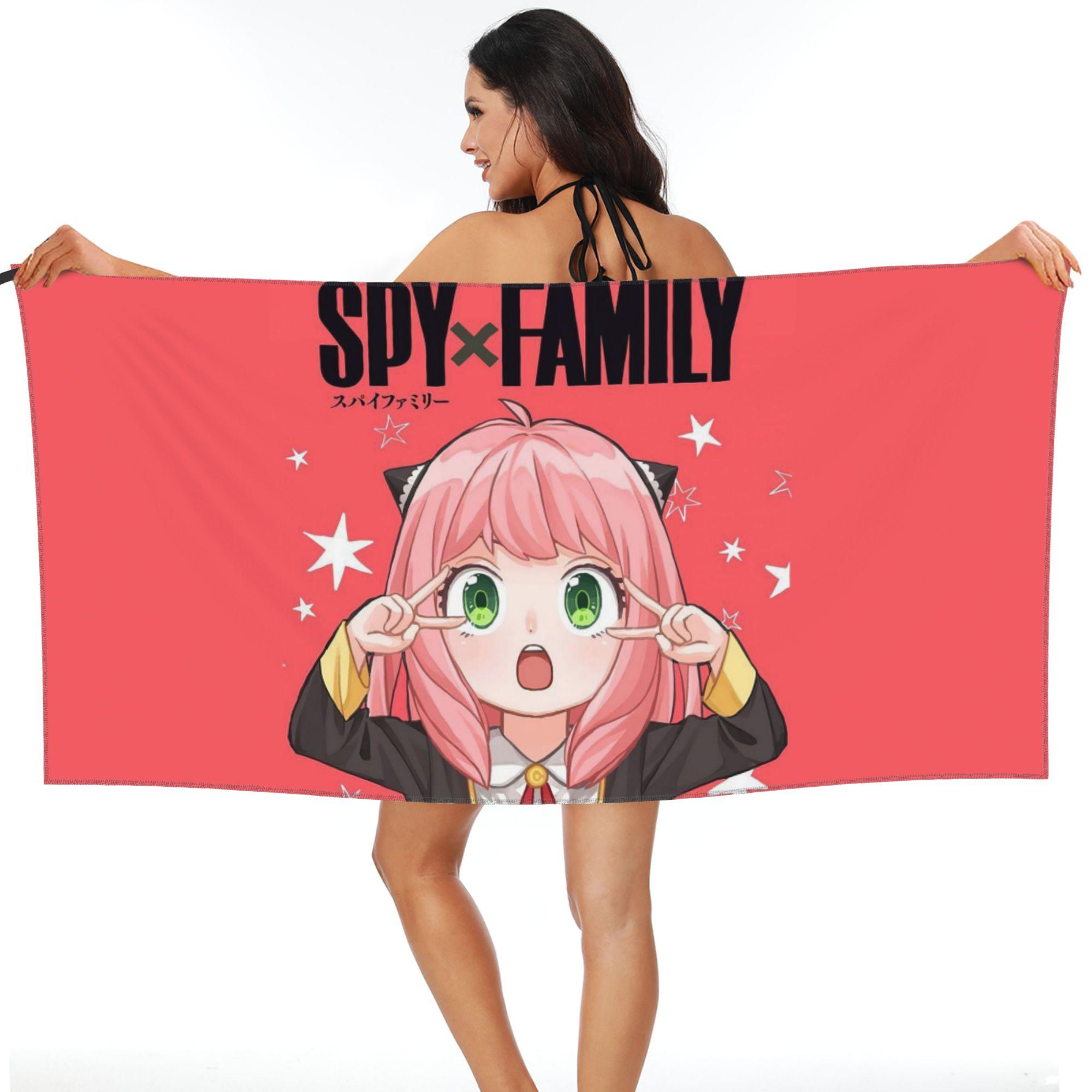 

Spy x Family Anya Forger Beach Towel Soft Microfiber Quick Dry Absorbent Quick Towels For Bath W40*H60(CM)