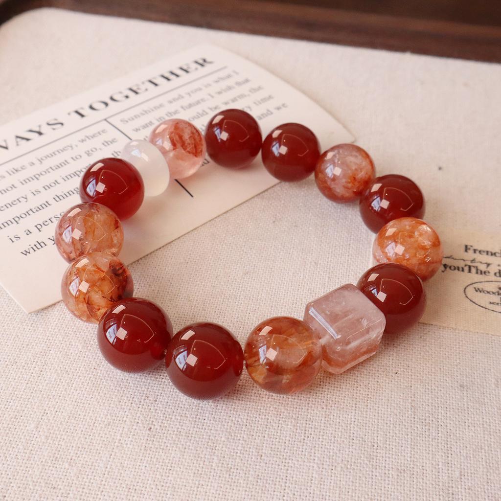 Natural Agate Bracelet Crystal Bracelet Fashion Women Daily Jewelry Lucky Gift